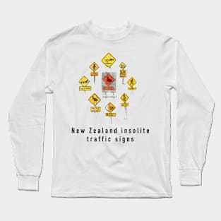 New Zealand insolite traffic signs Long Sleeve T-Shirt